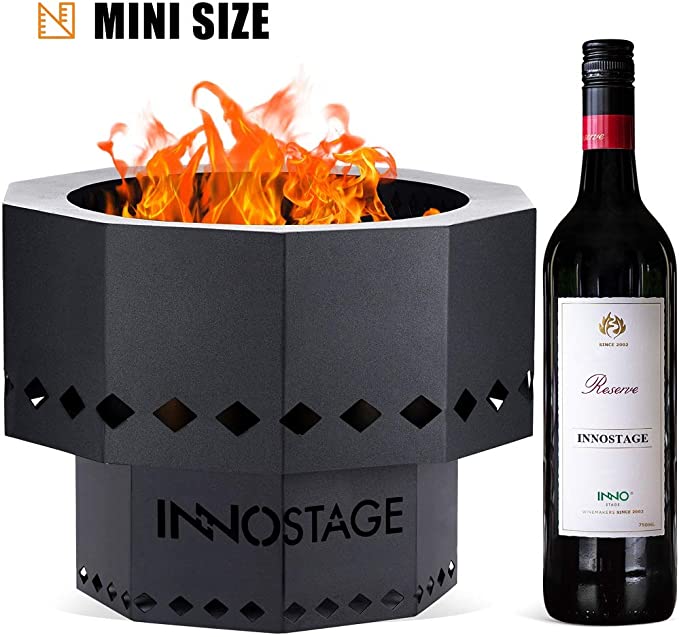 Efficient and smokeless campfire with a practical two-tier design. Portable and easy-to-use, with no assembly required. Includes carrying bag.