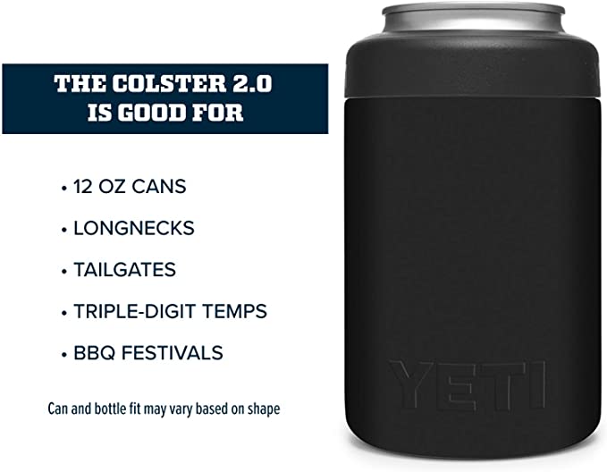 YETI Black Rambler Colster Can Insulator
