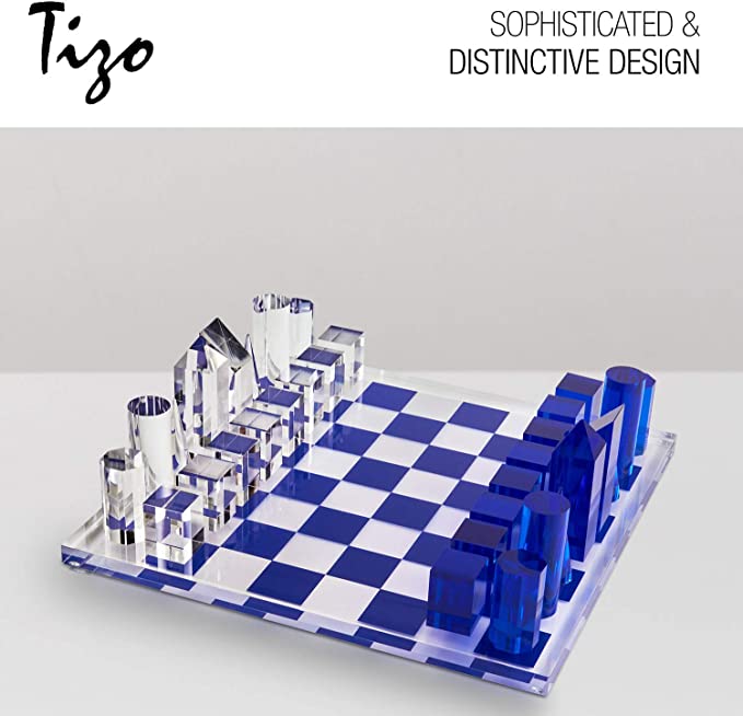 Tizo Design Elegant 17” Lucite Chess Set
