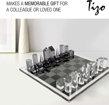 Tizo Design Elegant 17” Lucite Chess Set
