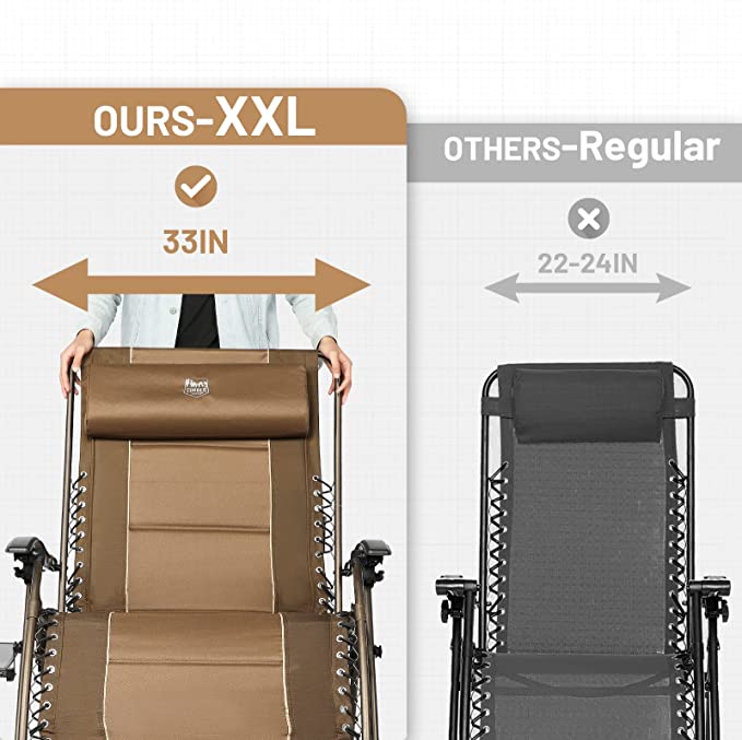 TIMBER RIDGE XXL Oversized Zero Gravity Chair