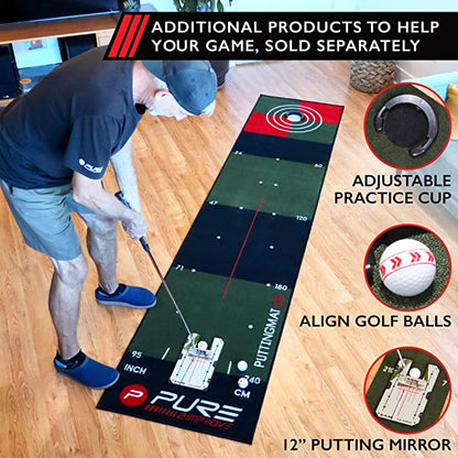 Pure2Improve 3.0 Golf Indoor/Outdoor Putting and Practice Mat with Flat Roll Out