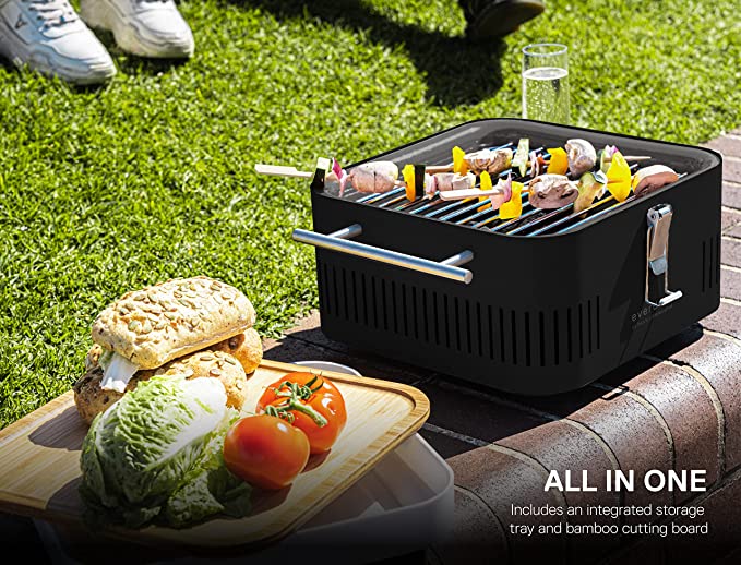Revolutionize your outdoor cooking experience with the portable, all-in-one CUBE charcoal grill.