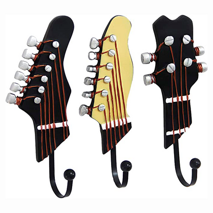 Vintage Guitar Shaped Decorative Hooks Rack Hangers
