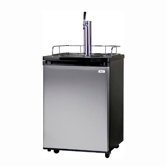 Kegco HBK209S-1 Homebrew Kegerator: efficient, stylish and includes complete keg tapping kit.