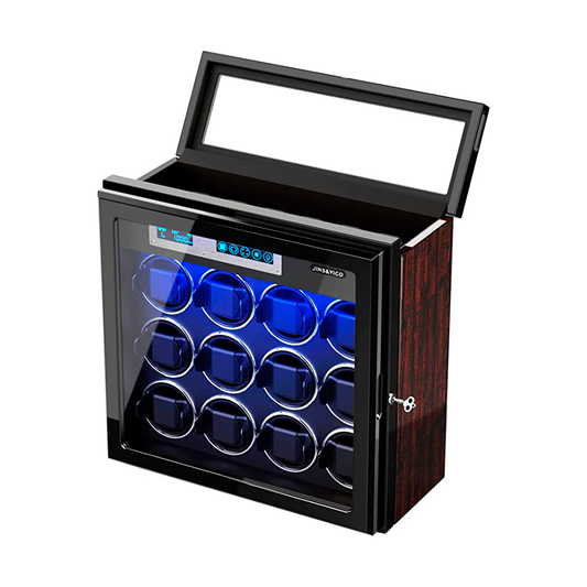 Luxury 12 Watch Winder Box with Adjustable Pillows